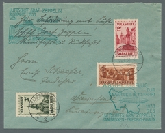 Zeppelinpost Deutschland: 1933 - Saargebietsfahrt, Hochwertig Mit Mi. 165-67 Frankierter Brief Mit B - Luchtpost & Zeppelin