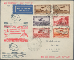 Zeppelinpost Deutschland: 1933, Saar/6.Südamerikafahrt: Großartiger Anschlußflug Berlin-Fhfn, Mi. 15 - Luft- Und Zeppelinpost