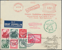 Zeppelinpost Deutschland: 1934, LZ 127 Weihnachtsfahrt: Boardpost-Luxusbrief Mit Stempel "d" Und Bor - Luft- Und Zeppelinpost
