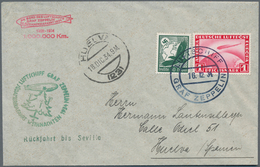 Zeppelinpost Deutschland: 1934, LZ 127 Weihnachtsfahrt: Luxus-Bordpost-Rückfahrtsbrief "d" Bis Sevil - Luchtpost & Zeppelin