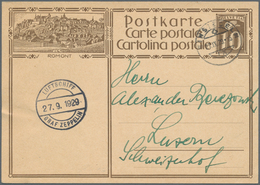 Zeppelinpost Europa: 1929. Postcard Flown On The Graf Zeppelin LZ127 Airship's 1929 Schweizfahrt / S - Altri - Europa