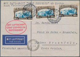 Zeppelinpost Europa: 1930. Original Postcard Flown On The Graf Zeppelin Airship's 1930 Russlandfahrt - Otros - Europa