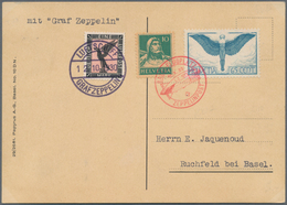Zeppelinpost Europa: 1930. Card Flown On The Graf Zeppelin's Flight From Friedrichshafen To Basel (S - Otros - Europa