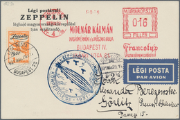 Zeppelinpost Europa: 1931, UNGARNFAHRT/UNGARISCHE POST, Abwurf Debrecin Vorgedruckte Sonderkarte Und - Altri - Europa