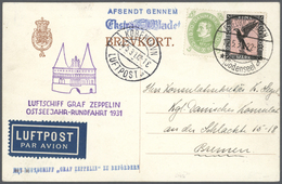Zeppelinpost Europa: DÄNEMARK: 1931, ZEPPELIN OSTSEEJAHR-RUNDFAHRT Mit Doppelfrankatur Dt. Reich/Dän - Europe (Other)