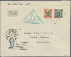 Zeppelinpost Europa: 1931. Iceland Cover Flown On The Graf Zeppelin Islandfahrt Of 1931. Mixed Frank - Otros - Europa