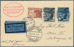 Zeppelinpost Europa: 1931. Austrian-franked Zeppelin Real Photo RPPC Postcard Flown Aboard The Graf - Otros - Europa