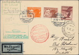 Zeppelinpost Europa: 1931. Postcard Sent Via Salzburg Airmail To Berlin, Then With Berlin Anschlussf - Otros - Europa