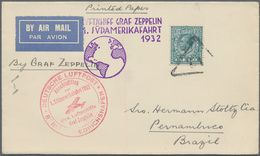 Zeppelinpost Europa: 1932. Flown Cover With All Markings, Including Berlin-Friedrichshafen. The Firs - Otros - Europa