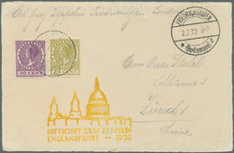 Zeppelinpost Europa: 1932. Netherlands Card Flown On The Graf Zeppelin's 1932 Englandfahrt / English - Otros - Europa