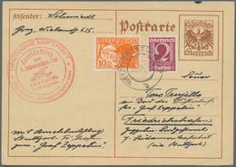 Zeppelinpost Europa: 1932. Upfranked Austrian Ganzsache / Postal Stationery Card With Cachet For Bei - Otros - Europa