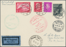 Zeppelinpost Europa: 1932. Original Austrian Postcard Flown On The Graf Zeppelin Airship's 1932 1. S - Otros - Europa