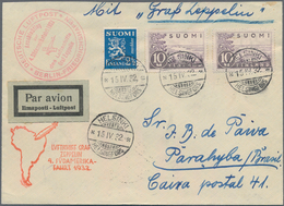 Zeppelinpost Europa: 1932, FINNLAND/4. SAF: Wunderbarer Privatbrief Mit Anschlußflug BERLIN Nach Par - Otros - Europa
