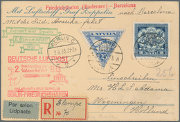 Zeppelinpost Europa: 1933, 3. SÜDAMERIKAFAHRT/LETTLAND:R-Karte Ab "SLAMPE 31.5.33" Mit Handschriftli - Otros - Europa
