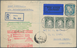 Zeppelinpost Europa: 1933: IRLAND/ 2. SAF 1933: Anschlußflugbrief Berlin Mit 4 Marken Frankiert Via - Otros - Europa