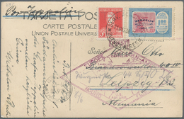 Zeppelinpost Übersee: 1930, SÜDAMERIKAFAHRT/ARGENTINA: Postcard With 1,80 Zeppelin Blue Imprint From - Zeppeline