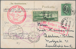 Zeppelinpost Übersee: 1930, SÜDAMERIKAFAHRT/USA, German Private Stationery Card 5 Pfg. Hindenburg "D - Zeppeline