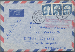 Katastrophenpost: 1974, Airmail Cover Sent From CELLE To Mocambique. With Crash Mark "RETRIEVED FROM - Otros & Sin Clasificación