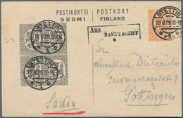 Schiffspost Deutschland: 1929, "AUS ... DAMPFSCHIFF", Aptierter Preussen Schiffspoststempel Auf Finn - Covers & Documents