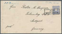 Deutsche Schiffspost Im Ausland - Seepost: 1886, "AUS WESTAFRIKA", Ra Auf Schönem Brief Mit Handschr - Other & Unclassified