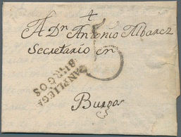 Spanien - Vorphilatelie: 1805, Folded Letter From PAMPLIEGA To Burgos. Two-liners "Pampliega / Burgo - ...-1850 Prephilately