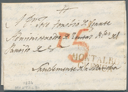 Spanien - Vorphilatelie: 1824, Folded Letter From MONTALBO To San Clemente With Two-liners Montalbo - ...-1850 Préphilatélie