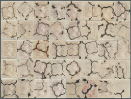Spanien: 1850, 12 Cuartos Lila, Complete Reconstruction Of The "report" Plate (8x5 Stamps) With 40 D - Autres & Non Classés