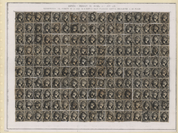 Spanien: 1851. 6 Cuartos Queen Isabel II, Reconstruction Of The Format Of A Complete Sheet, That Are - Other & Unclassified