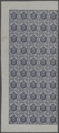 Spanien: 1854, 1 Real Deep Blue, Mint Block Of 50 (5x10) Stamps From Left Part Of Printing Sheet Wit - Autres & Non Classés