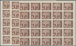 Spanien - Zwangszuschlagsmarken Für Barcelona: 1943, Casa Padellás 5c. Dark Brown In Two IMPERFORATE - Kriegssteuermarken