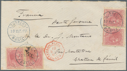 Philippinen: 1887. Envelope Addressed To France Bearing SG 82, 2c Crimson (4) Tied By Correos/ Manil - Philippines