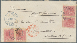 Philippinen: 1887. Envelope Addressed To France Bearing SG 82, 2c Crimson (4) Tied By Correos/ Manil - Filipinas