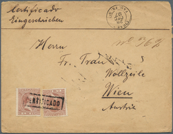 Philippinen: 1897. Registered Envelope Addressed To Austria Bearing SG 193, 8c Brown-lake (2) Tied B - Philippines