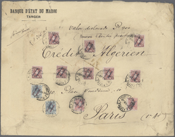 Spanische Post In Marokko: 1917, 40c. Rose (2), 1pts. Carmine (8) And 50c. Greenish Blue, 9.80pts. R - Spanish Morocco