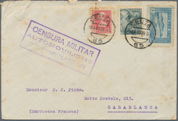 Spanische Post In Marokko: 1939. Censored Envelope (stains) To Casablanca Bearing Spain Yvert 660, 3 - Spanisch-Marokko