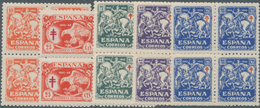 Spanien: 1945, Tuberculosis Complete Set Of Five Incl. The Two Compulsory Surtax Stamps In A Lot Wit - Andere & Zonder Classificatie