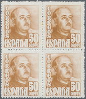 Spanien: 1948, General Franco Definitive 50c. In Scarcer Shade YELLOW-BROWN In A Lot With About 400 - Andere & Zonder Classificatie