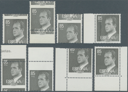Spanien: 1981, King Juan Carlos I. 85pta. Grey In A Lot With About 300 Stamps All With ERRORS In Pri - Andere & Zonder Classificatie
