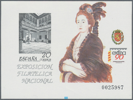 Spanien: 1990, National Stamp Exhibition EXFILNA’90 In Zaragoza Imperforate Special Miniature Sheet - Autres & Non Classés