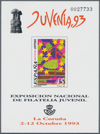 Spanien: 1993, Youth Stamp Exhibition JUVENIA'93 In La Coruna Imperforate Special Miniature Sheet On - Autres & Non Classés