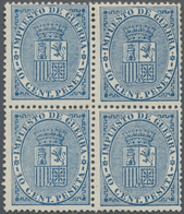 Spanien - Zwangszuschlagsmarken Kriegssteuermarken: 1874, Coat Of Arms 10c. Blue In A Lot With About - Fiscale Zegels