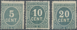 Spanien - Zwangszuschlagsmarken Kriegssteuermarken: 1897, Numerals In Blue-green ‚1897 A 1898‘ In A - Steuermarken