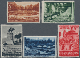 Spanien - Zwangszuschlagsmarken Für Barcelona: 1936, Barcelona Fair Complete Set Of Five Showing Dif - War Tax