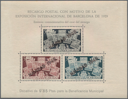 Spanien - Zwangszuschlagsmarken Für Barcelona: 1945, Stamps Of Barcelona Prepared But UNISSUED Minia - Oorlogstaks