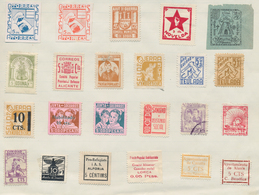 Spanien - Besonderheiten: 1936-39 Spanish Civil War: Collection Of 60 Labels, Vignettes And Local St - Other & Unclassified