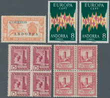 Andorra - Spanische Post: 1896/1980 (ca.), Duplicates On Nine Large Stockcards With Many Better Stam - Other & Unclassified