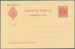 Fernando Poo: 1905, Postkarte König Alfons XIII. 10 Centimos Rot Mit Jahreszahl '905' Anlagebestand - Fernando Po