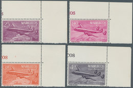 Spanisch-Marokko: NORTH ZONE: 1956, Airmail Issue ‚Lockheed Constellation‘ Complete Set Of Four In A - Spanish Morocco