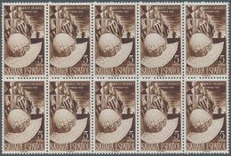 Spanisch-Sahara: 1952, 500th Birthday Of King Ferdinand V. (the Catholic) 5pta. Brown In A Lot With - Spanish Sahara