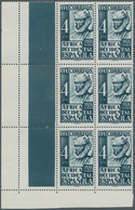 Spanisch-Westafrika: 1949, 75 Years United Postal Union (UPU) 4pta. Black-green In A Lot With About - Spanish Sahara